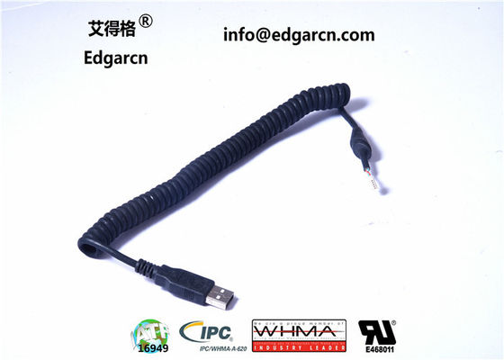 Ul Awg 28-10 DC電源用延長ケーブル直角マルチカラー
