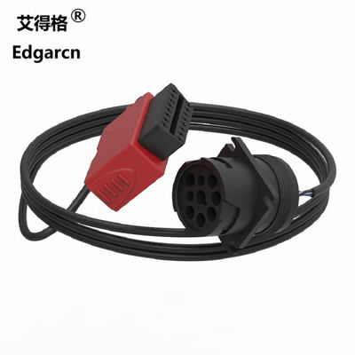 トラックのためのObd2ケーブルへの赤い自動車配線用ハーネスJ1939 9 ピンドイツ