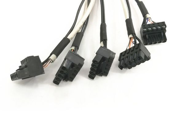 直角インダストリアルワイヤハーネスDC電源コードCat5e Utp 26awg / 4p Gyジャケット