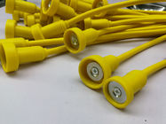 黄色のケーブルワイヤハーネス磁気安全ケーブルPvcジャケットオーバーモールドエンド